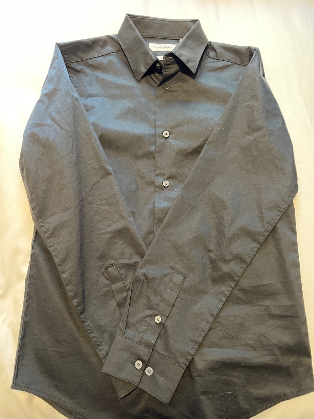 Calvin Klein Black Button-Down Dress Shirt